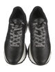 Jimmy Choo Leather Glitter Accents Sneakers