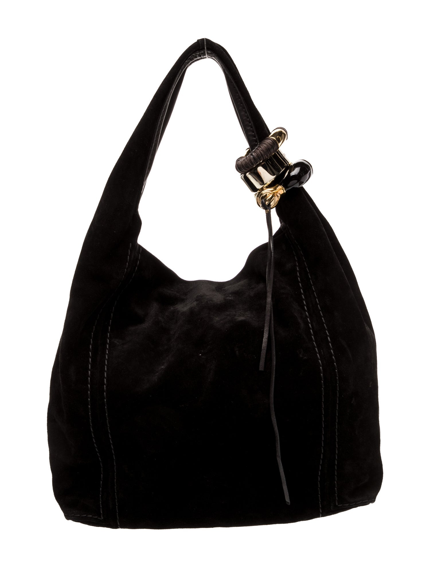 Jimmy Choo Suede Top Handle Bag