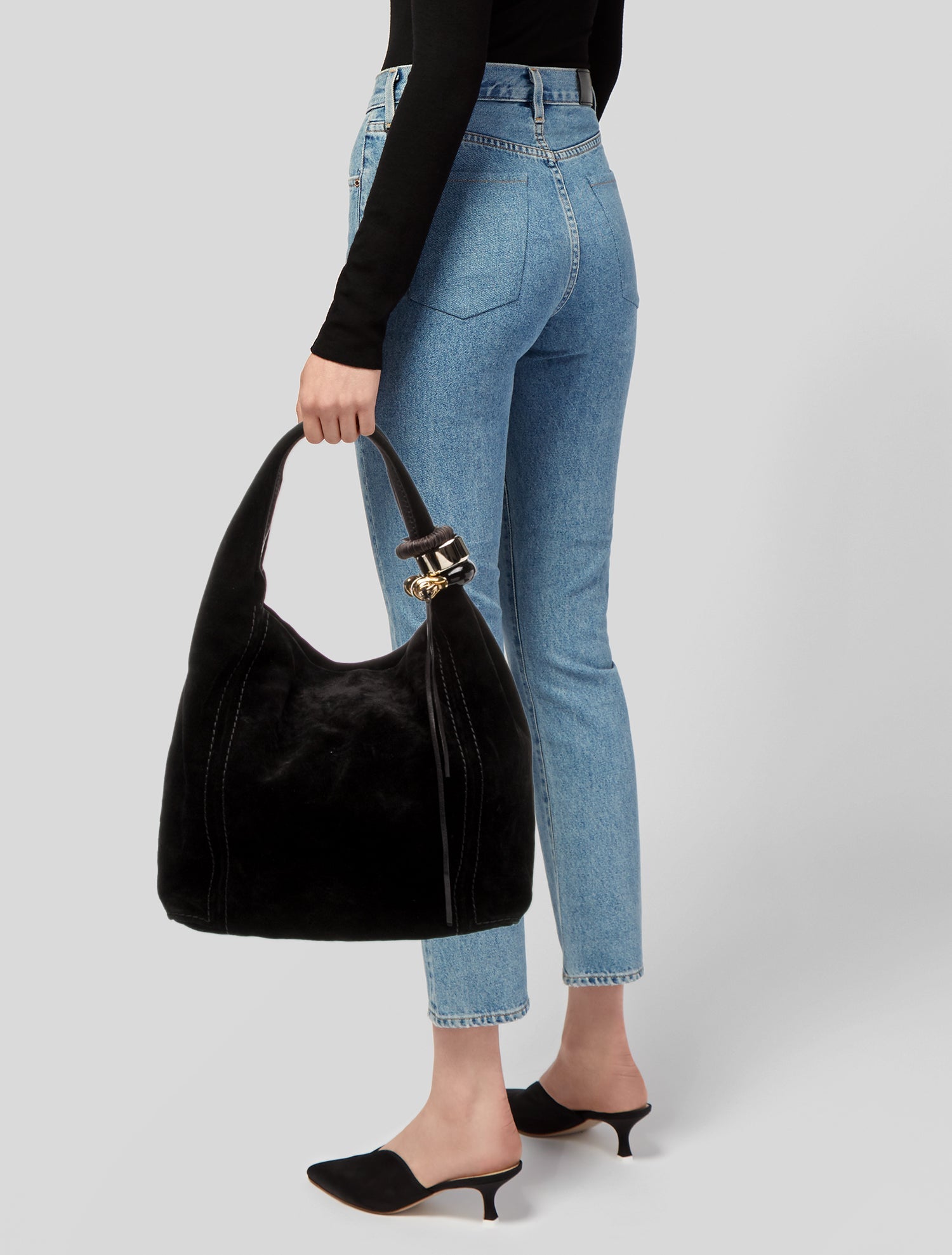 Jimmy Choo Suede Top Handle Bag