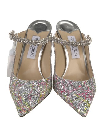 Jimmy Choo Glitter Glitter Accents Mules