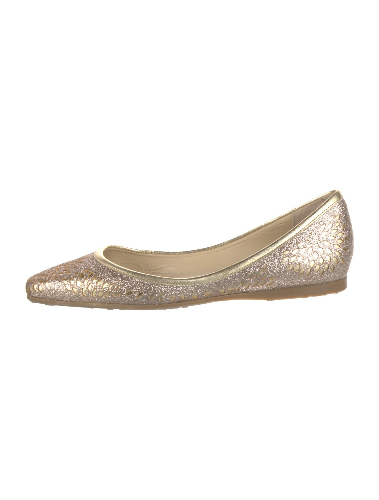 Jimmy Choo Glitter Glitter Accents Ballet Flats w/ Tags