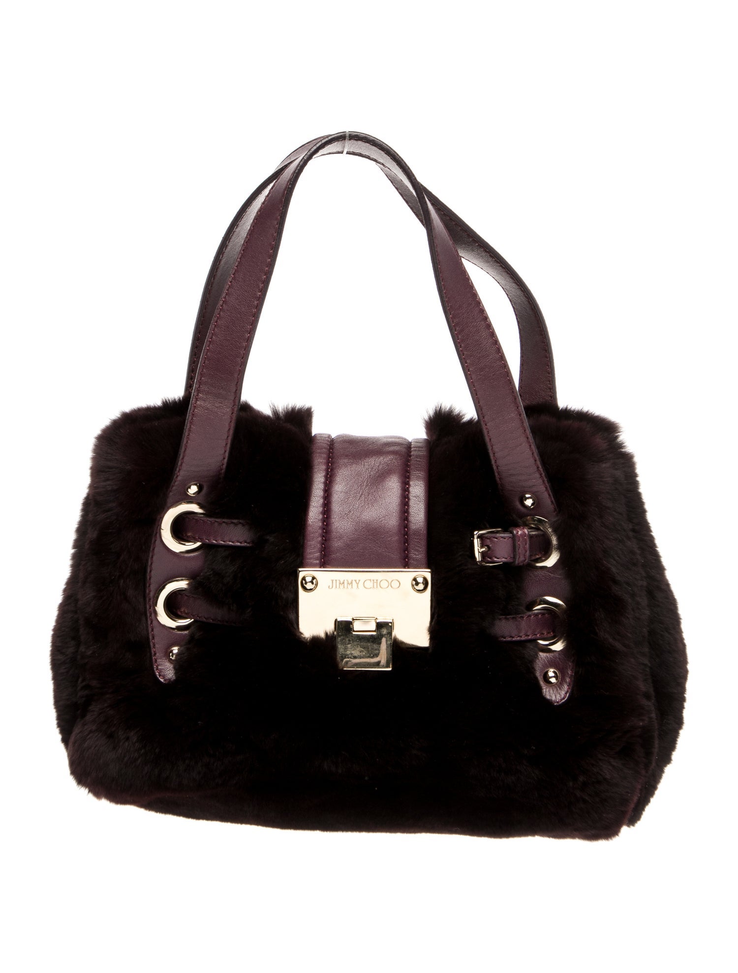 Jimmy Choo Fur Top Handle Bag