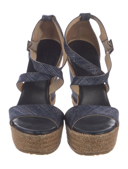 Jimmy Choo Denim Animal Print Espadrilles