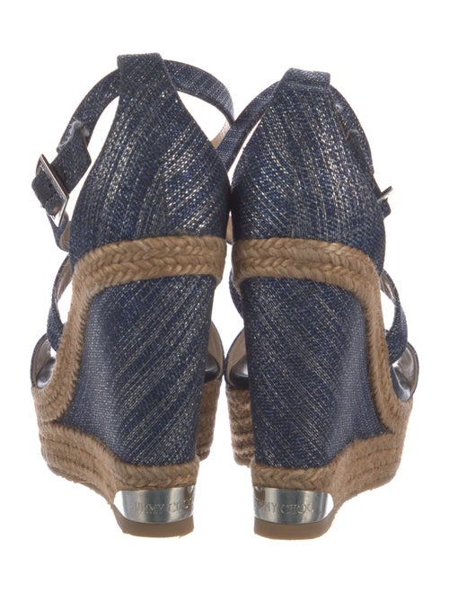 Jimmy Choo Denim Animal Print Espadrilles