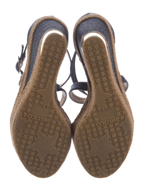 Jimmy Choo Denim Animal Print Espadrilles