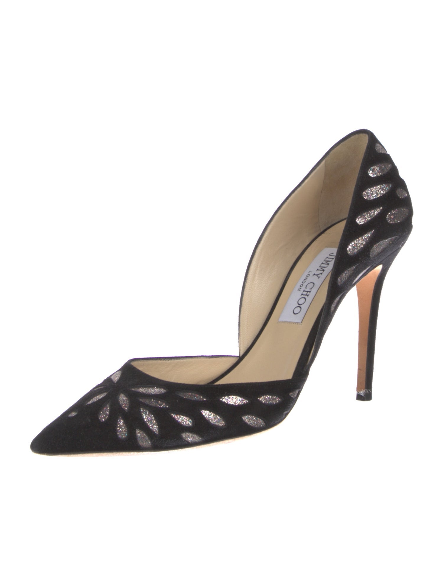 Jimmy Choo Suede Printed D'Orsay Pumps