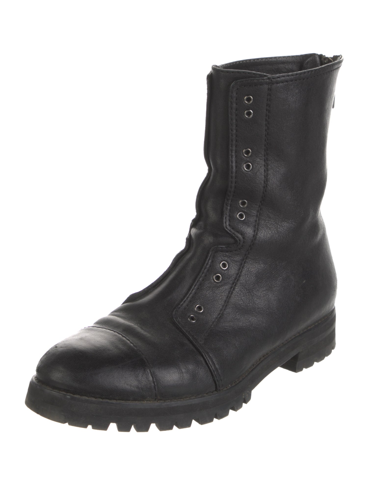 Jimmy Choo Leather Combat Boots