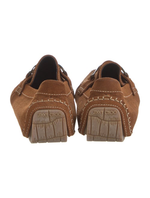 Jimmy Choo Suede Chain-Link Accents Drivers