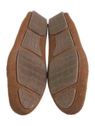 Jimmy Choo Suede Chain-Link Accents Drivers