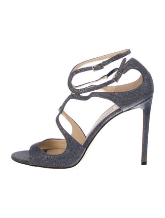 Jimmy Choo Glitter Glitter Accents Sandals