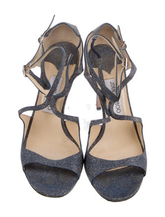 Jimmy Choo Glitter Glitter Accents Sandals