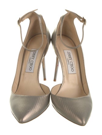 Jimmy Choo Embossed Leather D'Orsay Pumps