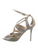 Jimmy Choo Glitter Glitter Accents Sandals