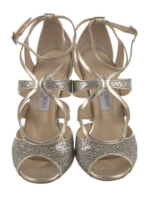Jimmy Choo Glitter Glitter Accents Sandals