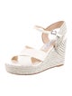 Jimmy Choo Leather Glitter Accents Espadrilles