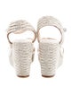Jimmy Choo Leather Glitter Accents Espadrilles