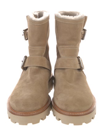 Jimmy Choo Suede Moto Boots