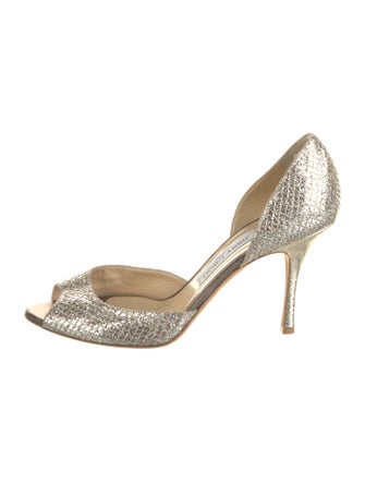 Jimmy Choo Glitter D'Orsay Pumps