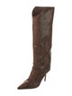 Jimmy Choo Embossed Leather Animal Print Boots