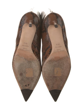 Jimmy Choo Embossed Leather Animal Print Boots