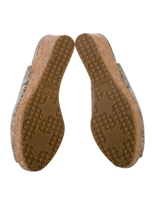 Jimmy Choo Embossed Leather Animal Print Slingback Pumps