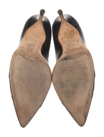 Jimmy Choo Leather Bow Accents Pumps