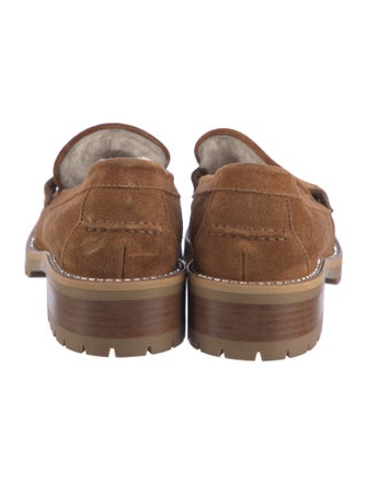 Jimmy Choo Suede Crystal Embellishments Loafers