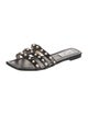 Jimmy Choo Faux Pearl Accents Leather Slides