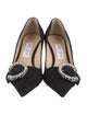 Jimmy Choo Suede Crystal Embellishments Pumps