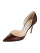 Jimmy Choo Embossed Leather D'Orsay Pumps