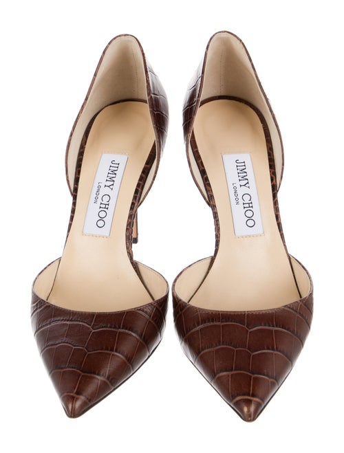 Jimmy Choo Embossed Leather D'Orsay Pumps