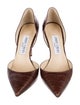Jimmy Choo Embossed Leather D'Orsay Pumps