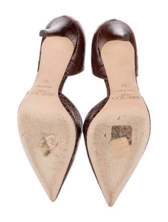 Jimmy Choo Embossed Leather D'Orsay Pumps