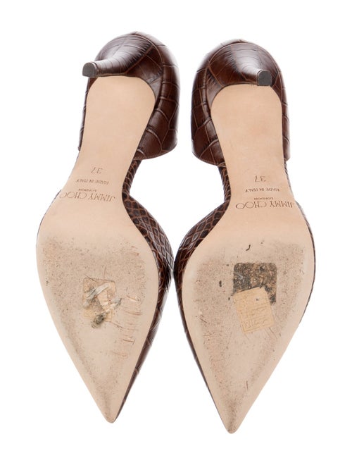 Jimmy Choo Embossed Leather D'Orsay Pumps