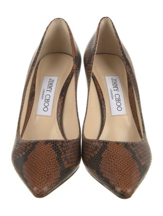 Jimmy Choo Romy Embossed Leather Pumps