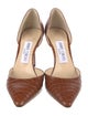 Jimmy Choo Embossed Leather D'Orsay Pumps