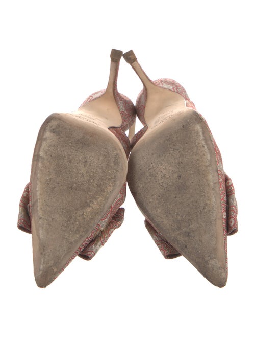 Jimmy Choo Printed Bow Accents Slingback Pumps