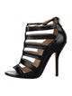 Jimmy Choo Leather Cutout Accent Gladiator Sandals