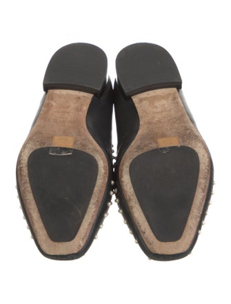 Jimmy Choo Leather Studded Accents Loafers