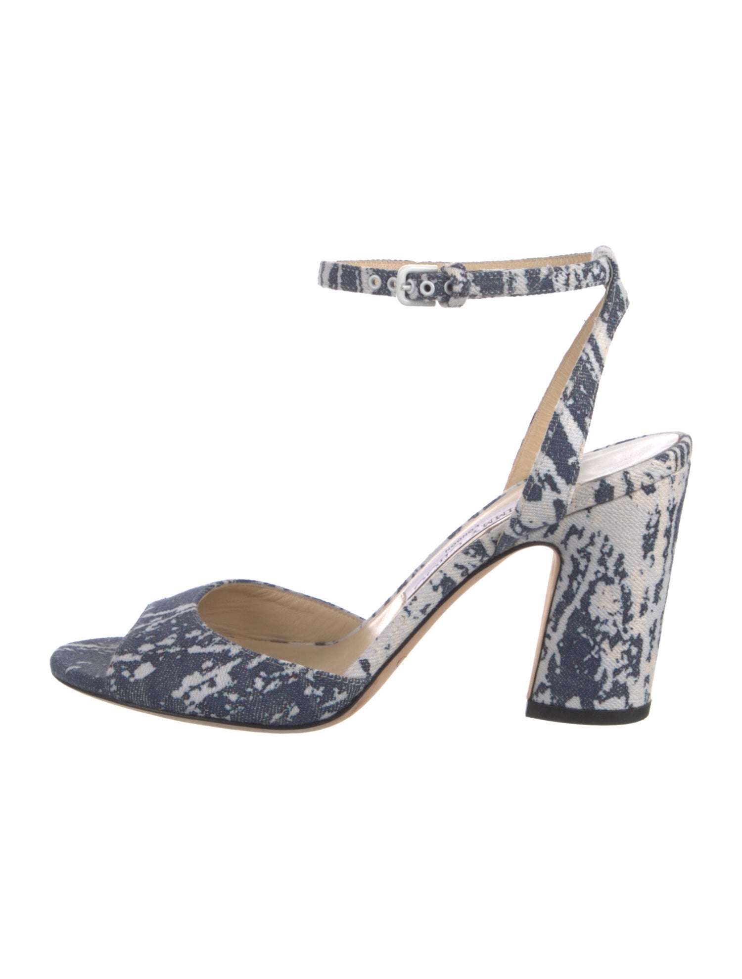Jimmy Choo Denim Tie-Dye Print Sandals