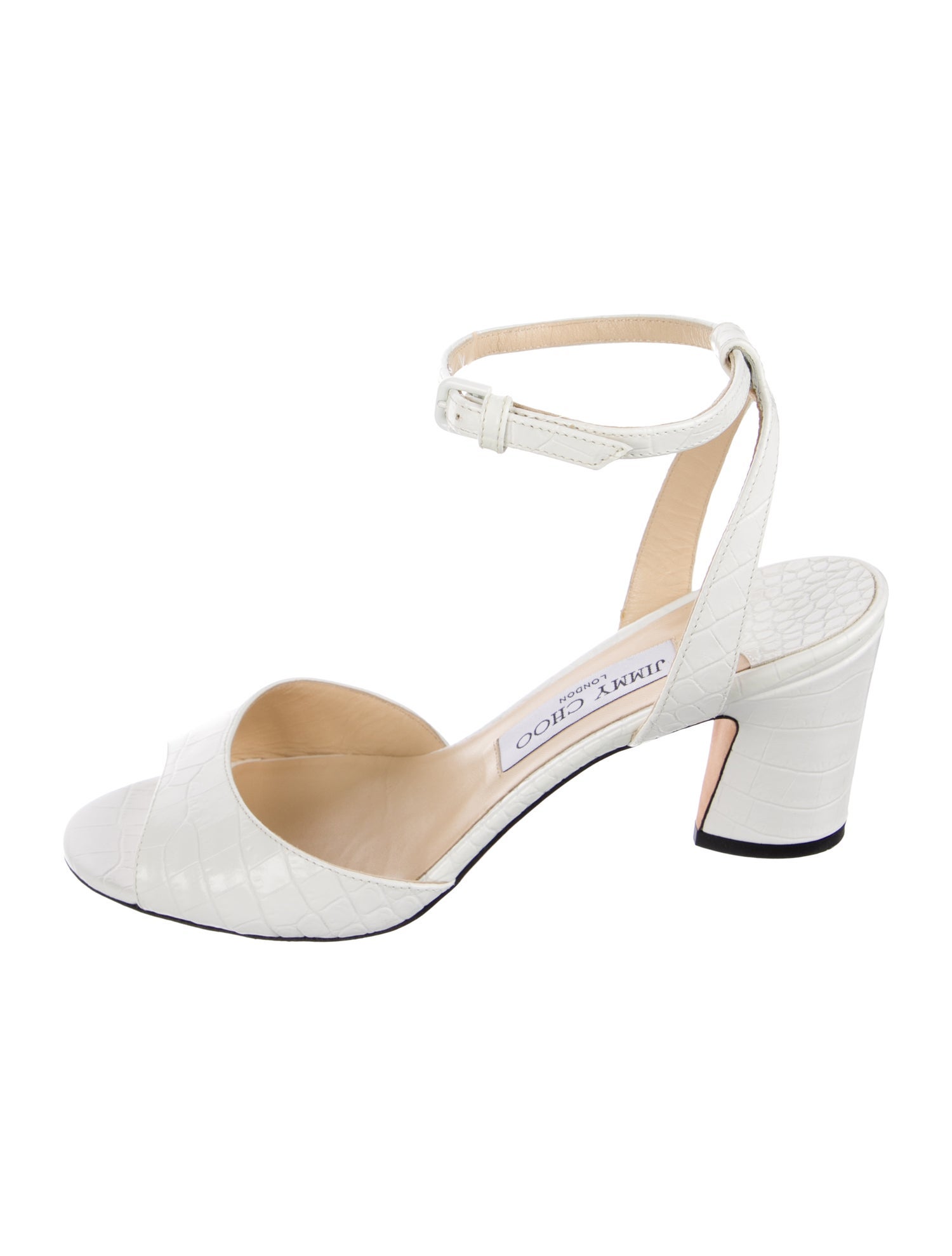 Jimmy Choo Embossed Leather Sandals