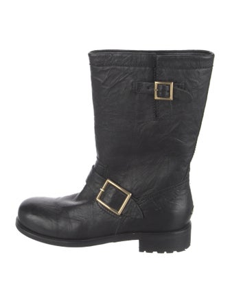 Jimmy Choo Leather Moto Boots