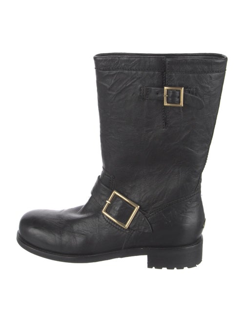 Jimmy Choo Leather Moto Boots