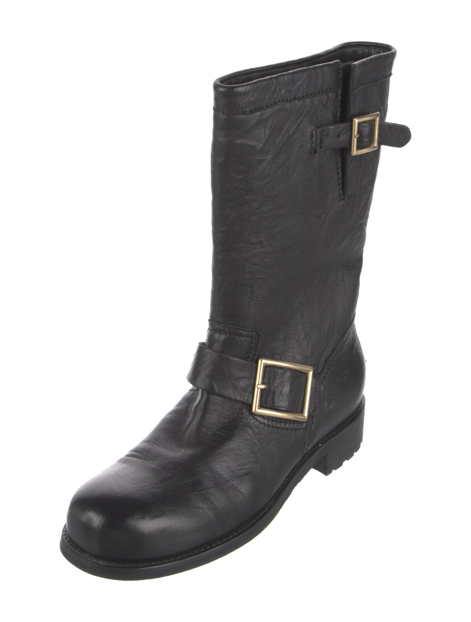 Jimmy Choo Leather Moto Boots