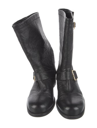 Jimmy Choo Leather Moto Boots