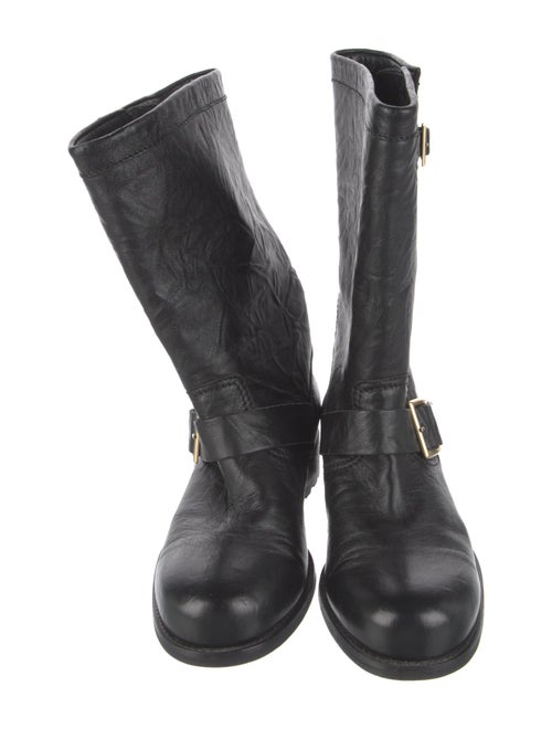 Jimmy Choo Leather Moto Boots