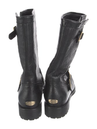 Jimmy Choo Leather Moto Boots