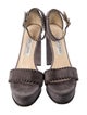 Jimmy Choo Suede Whipstitch Trim Sandals