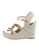 Jimmy Choo Leather Colorblock Pattern Espadrilles