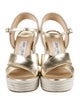 Jimmy Choo Leather Colorblock Pattern Espadrilles